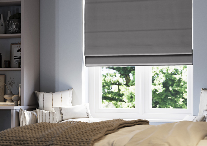 Shima Faux Silk, Slate - Roman Blind - Image 5